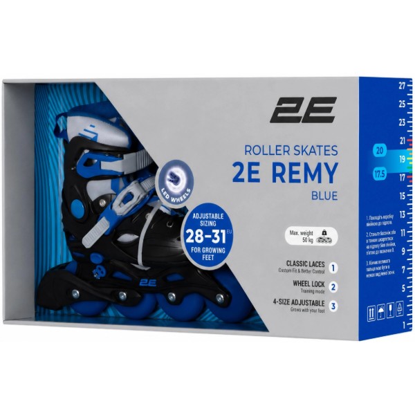 Фото - Ролики 2Е Remy размер 28-31 Синий (LSW-HP28-BLUE)